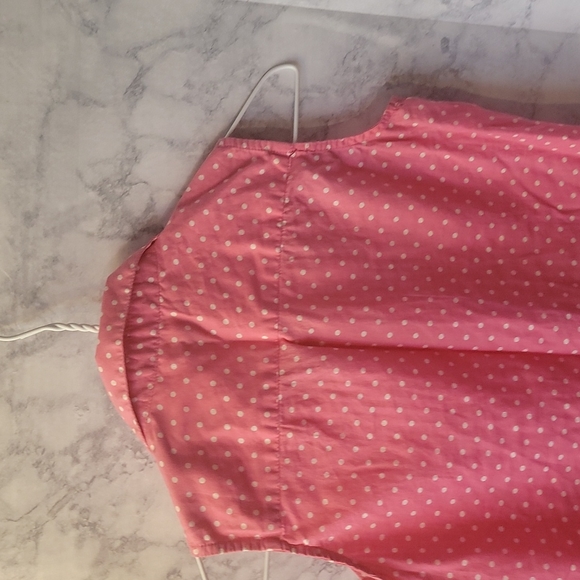 Gap Kids Pink Poka Dot Girls Button Down Sleevesless Shirt SizeXL - Picture 7 of 7